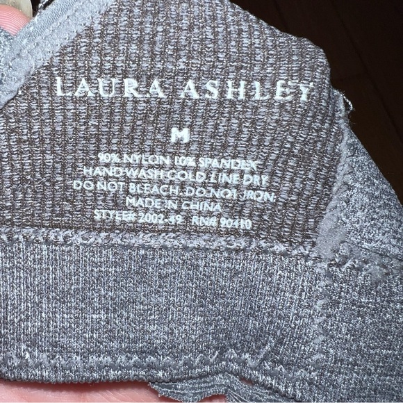 New With Tag Laura Ashley Gray Racerback Bra Size Medium nylon spandex - Picture 9 of 10